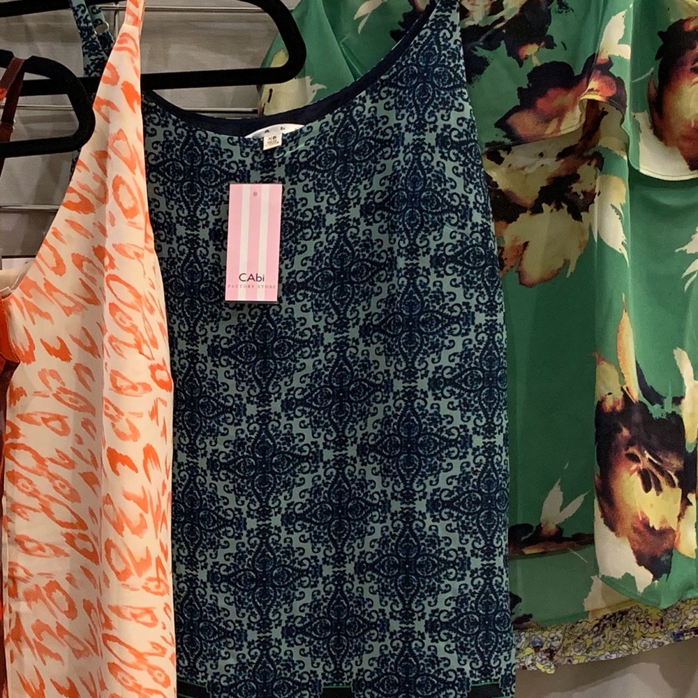 Cabi border stripe cami
